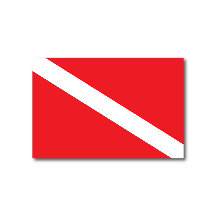 Reflective Dive Flag Decal