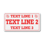 Reflective Fire & EMS License Plate - 3 Text Lines