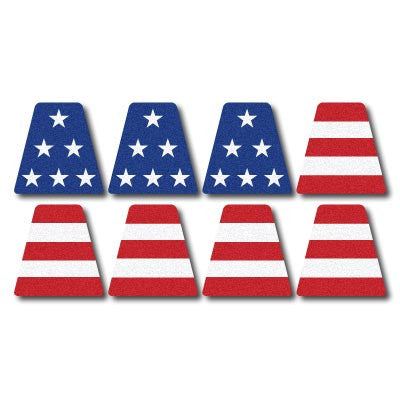 Reflective American Flag Tetrahedron Set