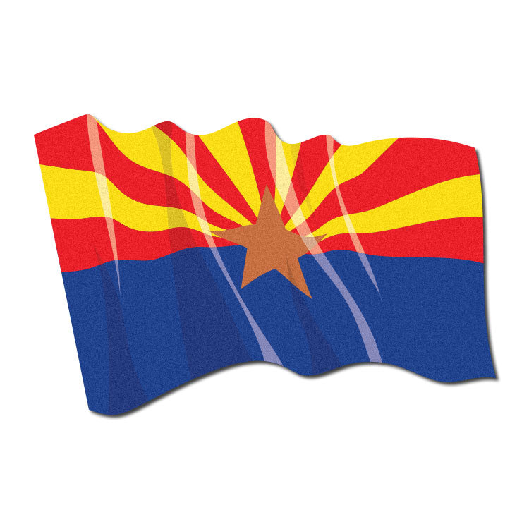 Reflective Waving Arizona State Flag Decal