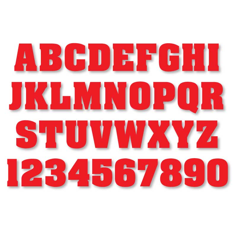 Reflective Letters & Numbers - Solid Aachen Font
