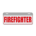 Reflective Firefighter License Plate Topper