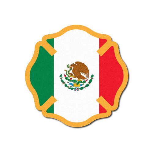 Reflective Mexican Flag Maltese Decal