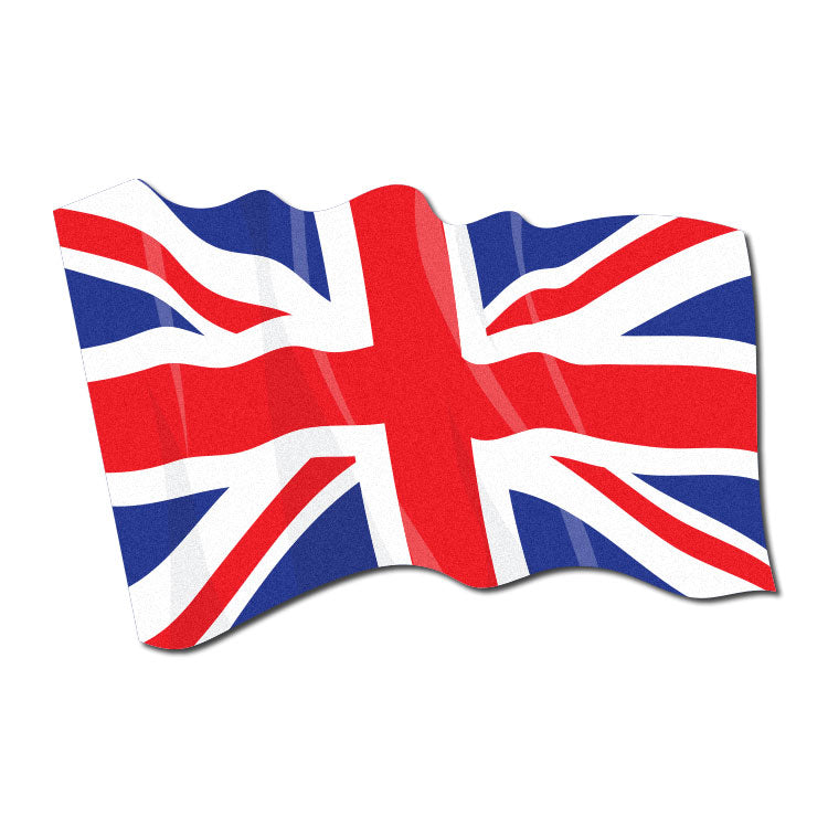 Reflective Waving United Kingdom Flag Decal
