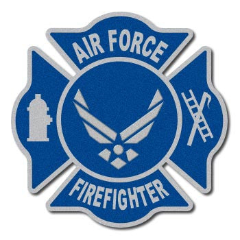 Air Force Firefighter Reflective Decal
