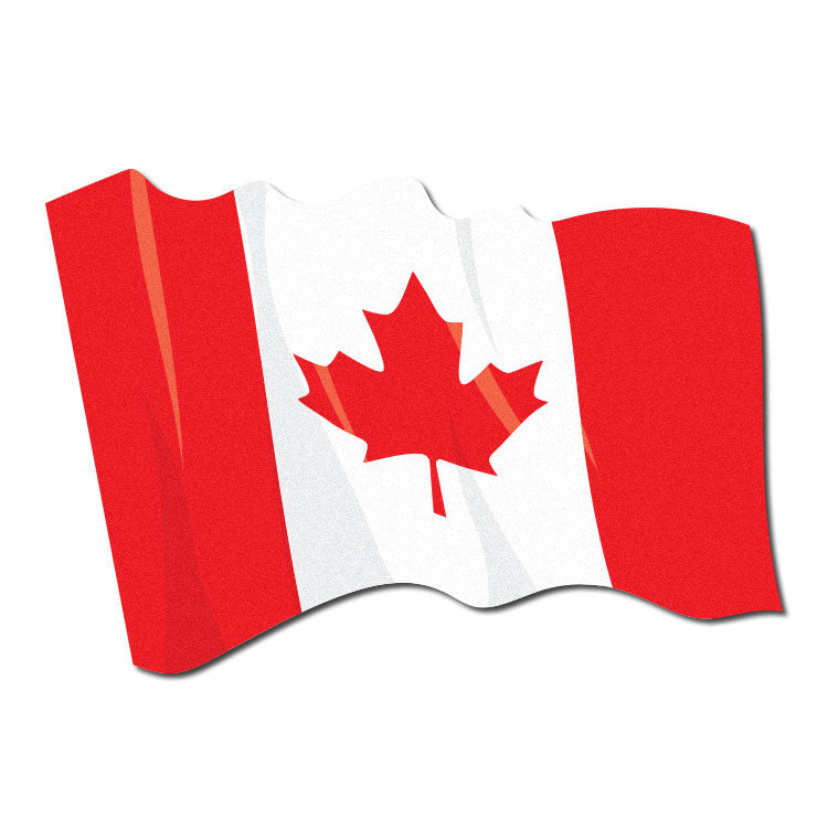 Reflective Waving Canadian Flag Decal