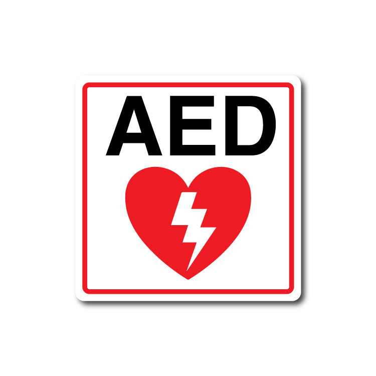 AED Equipped Reflective Decal - 2" - 12"