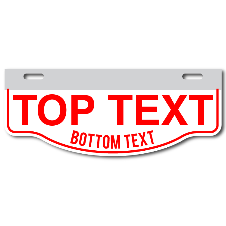 Custom Reflective Fire & EMS License Plate Topper - Vintage Style - Two Lines - Bottom Mount