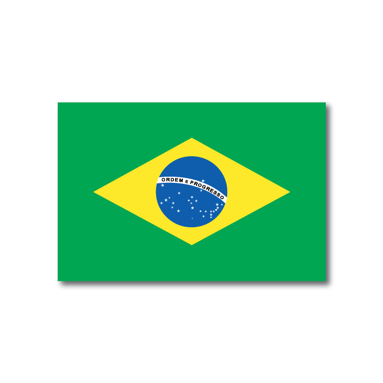 Reflective Brazilian Flag Decal