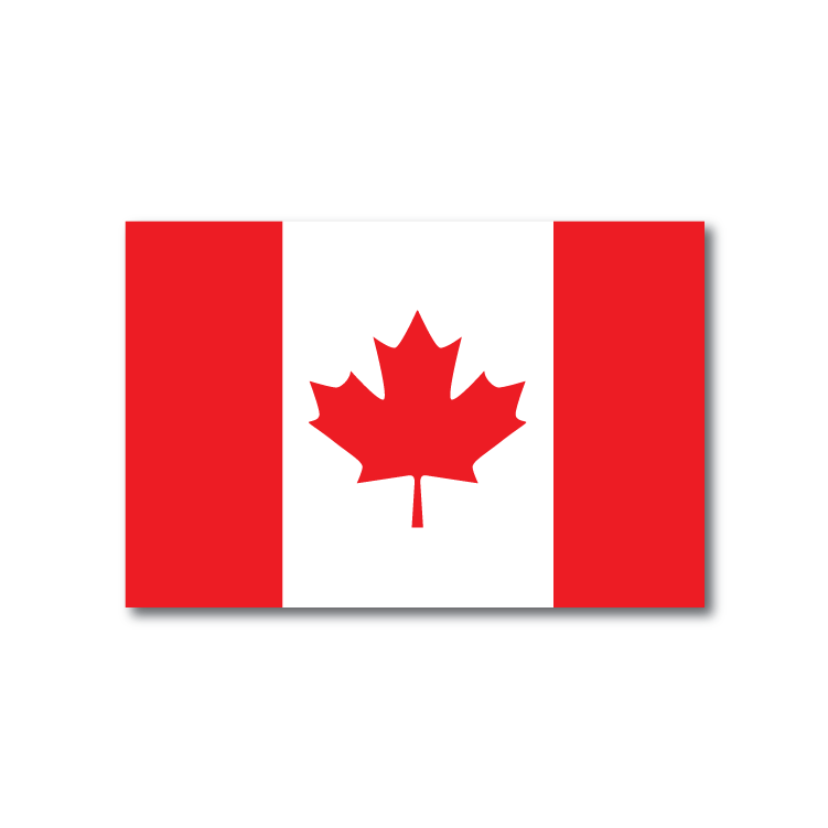Reflective Canadian Flag Decal