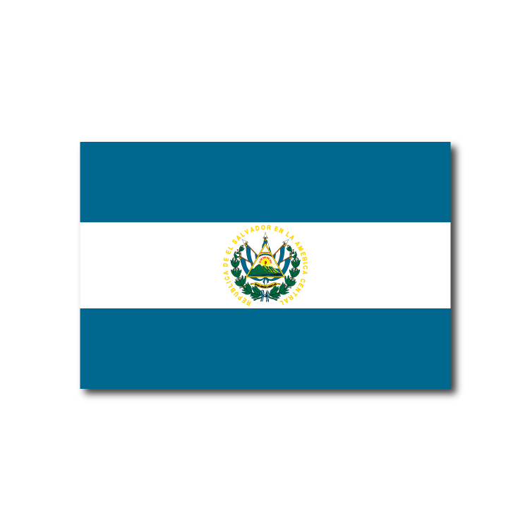 Reflective El Salvador Flag Decal