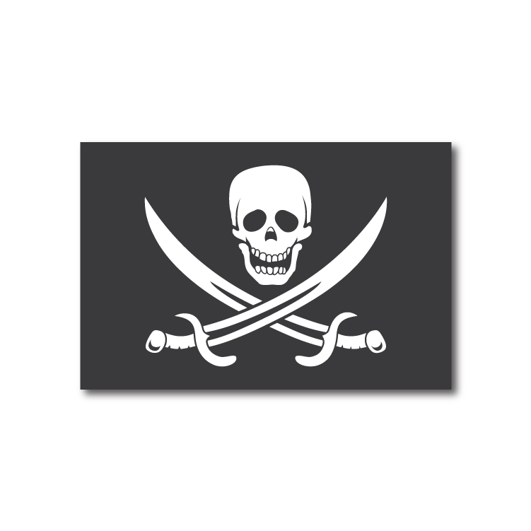 Reflective Pirate Flag Decal