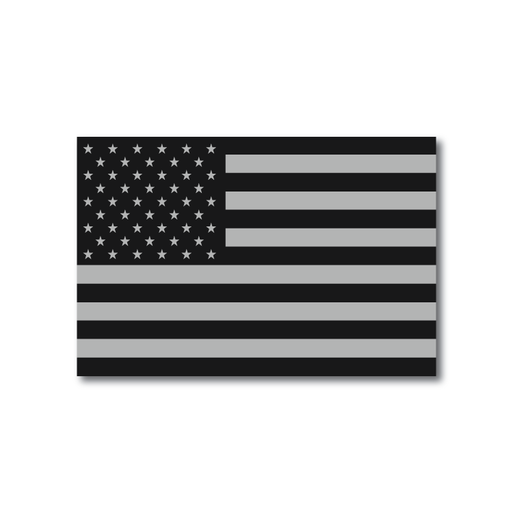 Reflective Tactical Subdued American Flag Decal