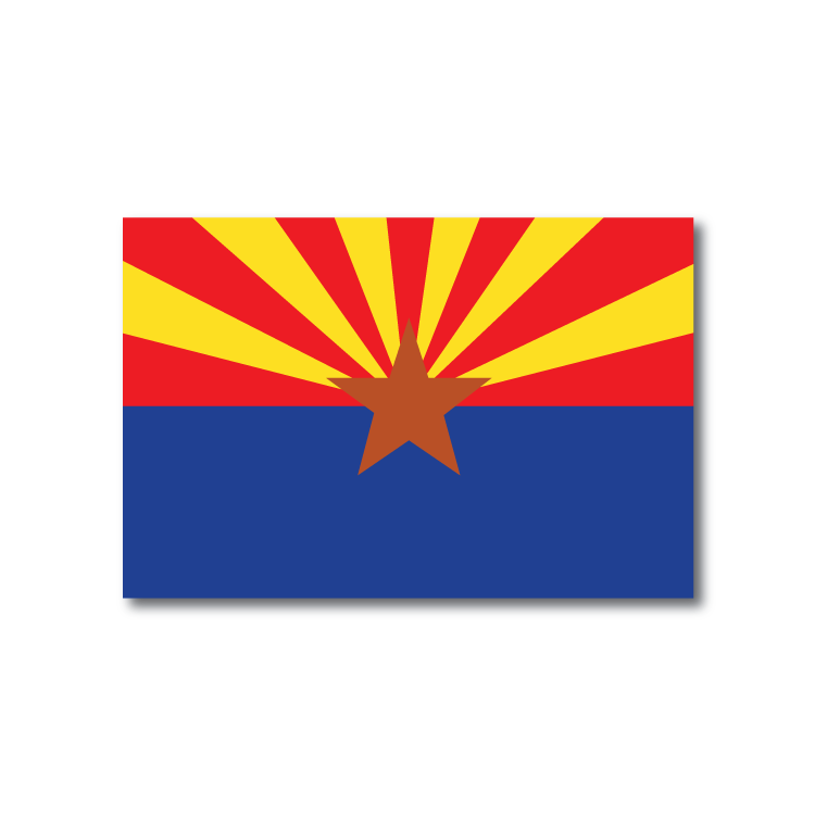 Reflective Arizona State Flag Decal