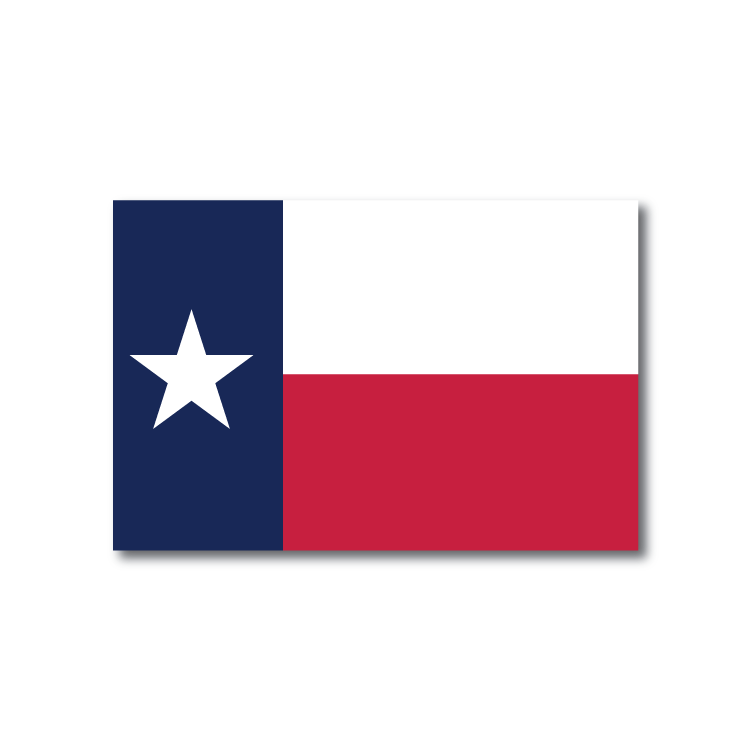 Reflective Texas State Flag Decal