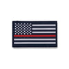USA Thin Red Line Flag 3D PVC Patch - Velcro hook backing