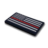 USA Thin Red Line Flag 3D PVC Patch - Velcro hook backing
