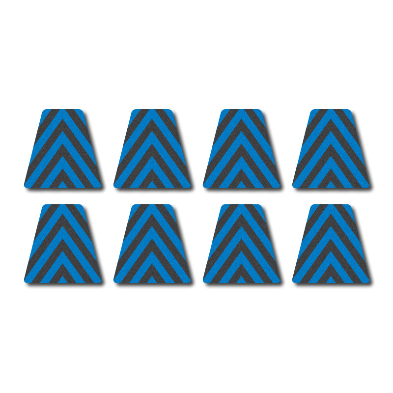 Tetrahedron Set - Black/Blue Chevrons