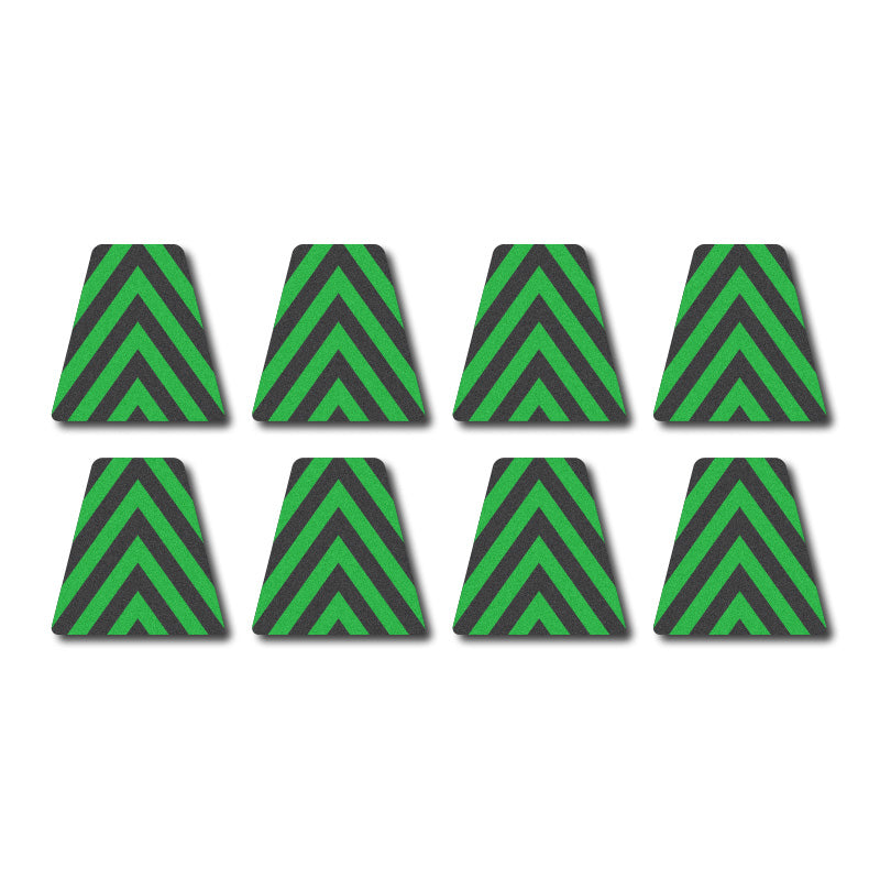 Tetrahedron Set - Black/Green Chevrons