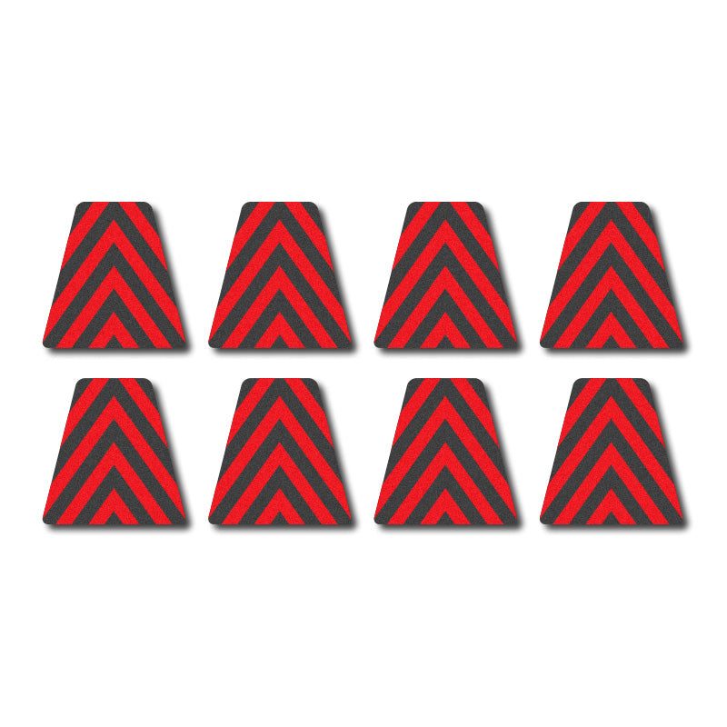 Tetrahedron Set - Red/Black Chevrons