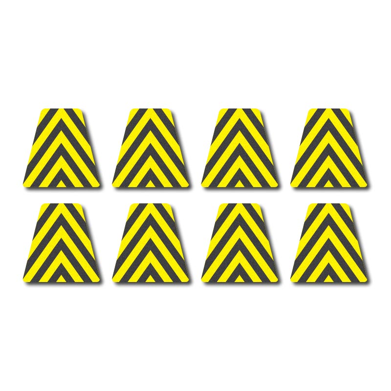 Tetrahedron Set - Black/Yellow Chevrons