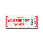 Medium Serialized Equipment Labels - 1" x 2.5"