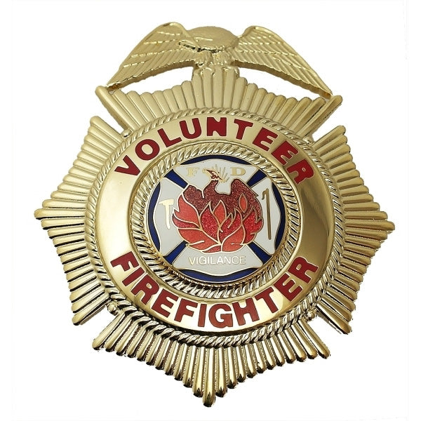 Generic Volunteer Firefighter Maltese-Style Badge