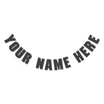 Reflective Curved Helmet Name - Block Font