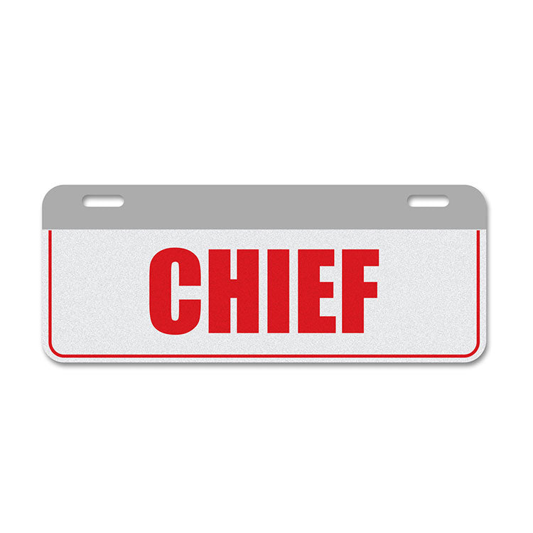 Reflective Chief License Plate Topper