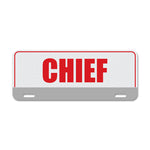 Reflective Chief License Plate Topper