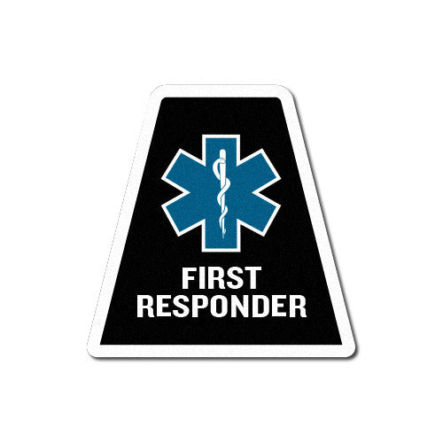 Black Reflective EMS First Responder Tetrahedron