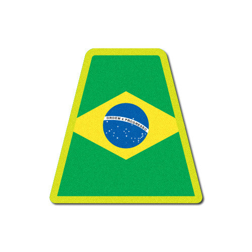 Reflective Brazilian Flag Tetrahedron