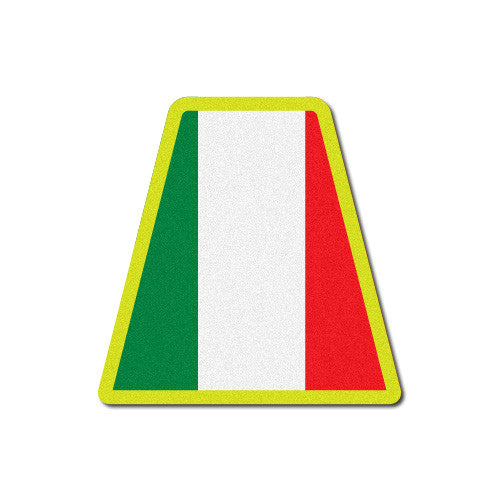 Reflective Italian Flag Tetrahedron
