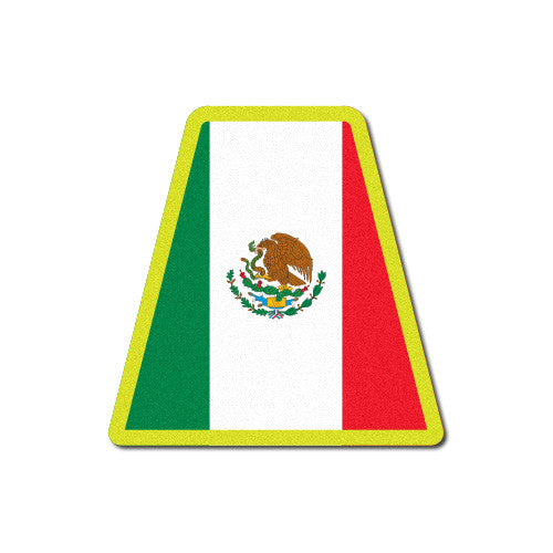 Reflective Mexican Flag Tetrahedron Decal