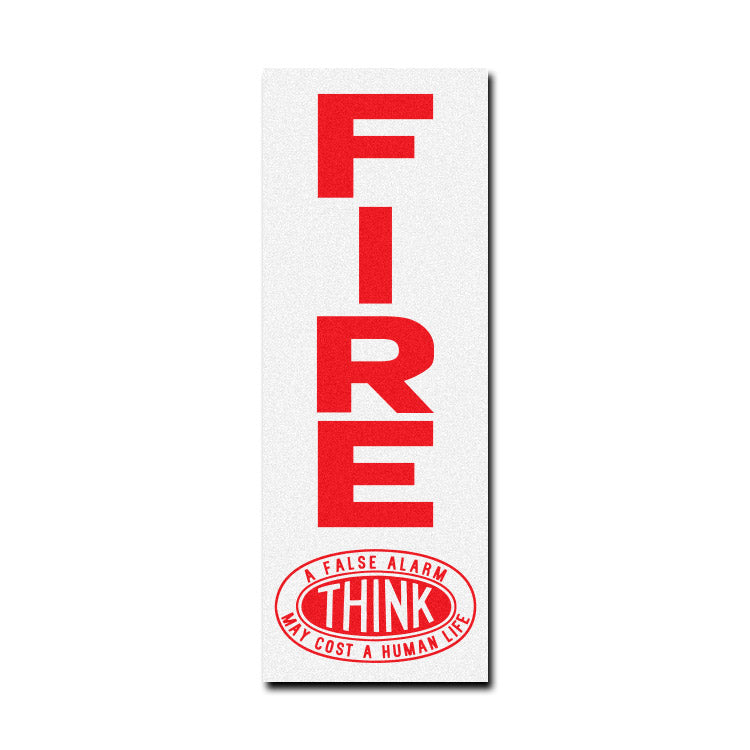 Gamewell Fire Box Decal Set - Fire - Think beore you pull