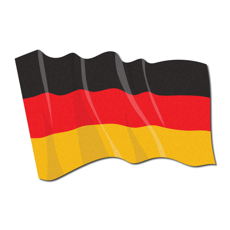 Reflective Waving German Flag