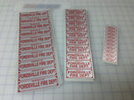 Pager & Radio Equipment Labels - .5" x 1.5"