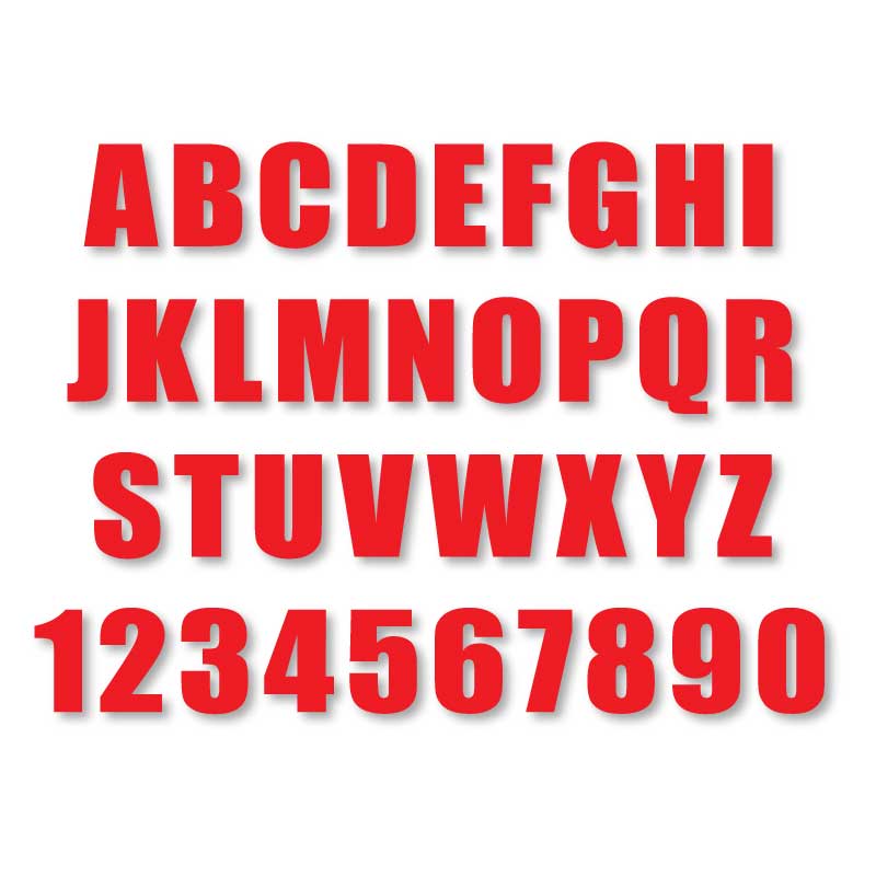 Reflective Letters & Numbers - Solid Impact Font