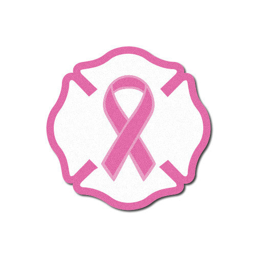 Reflective Breast Cancer Ribbon Maltese 2"