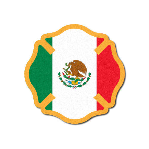 Reflective Mexican Flag Maltese Decal – First Responder Decal Co.