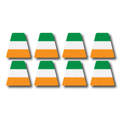 Reflective Irish Flag Tetrahedron Set