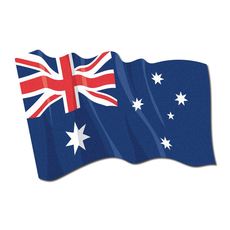 Reflective Waving Australian Flag Decal