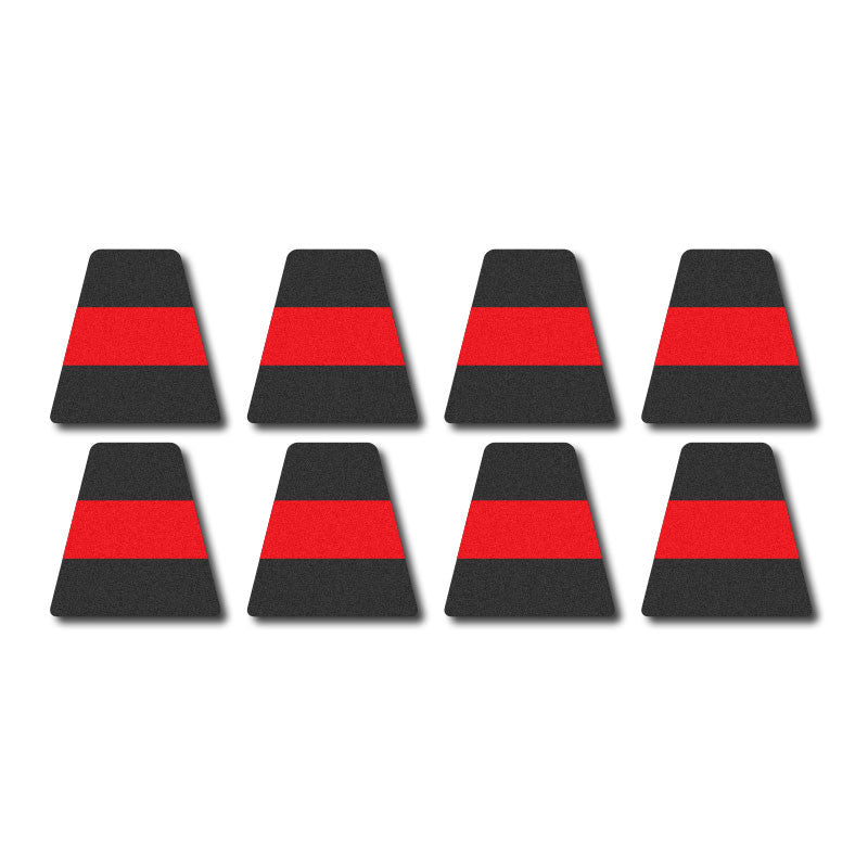 Tetrahedron Set - Black w/ Red Stripe