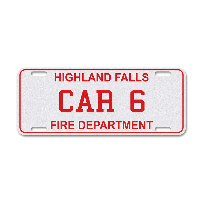 Custom Reflective Fire & EMS License Plate Topper - 3 Text Lines