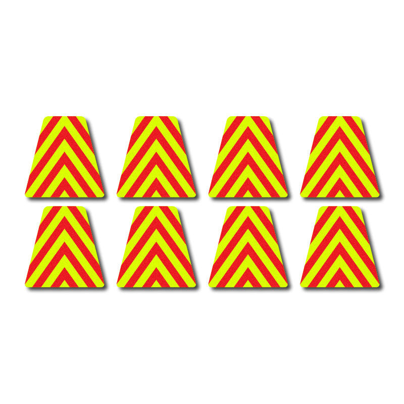 Tetrahedron Set - Red/Yellow Chevrons