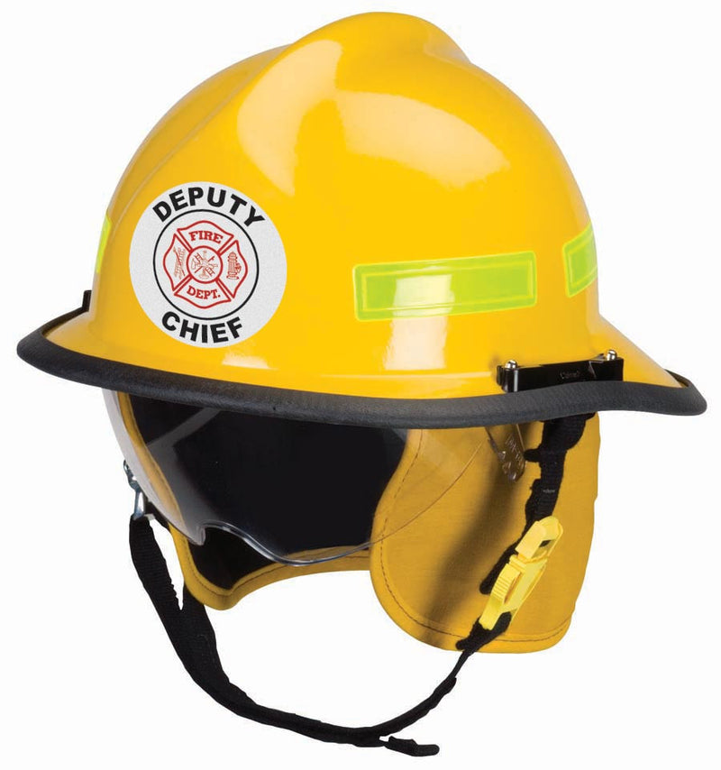 Round Helmet Front Decal - Deputy Chief