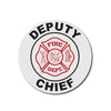 Round Helmet Front Decal - Deputy Chief