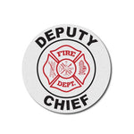 Round Helmet Front Decal - Deputy Chief
