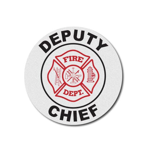 Round Helmet Front Decal - Deputy Chief