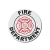 Round Helmet Front Decal - Fire Department